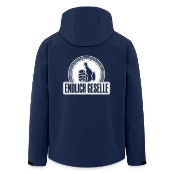 Endlich Geselle Daumen hoch - Recycelte Männer Softshell-Jacke von Stanley/Stella - Navy - Hinten - AI Model Male 185 light (185cm)