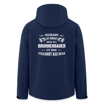 Männer-T-Shirt Beruf Brunnenbauer - Recycelte Männer Softshell-Jacke von Stanley/Stella - Navy - Hinten - AI Model Male 185 light (185cm)