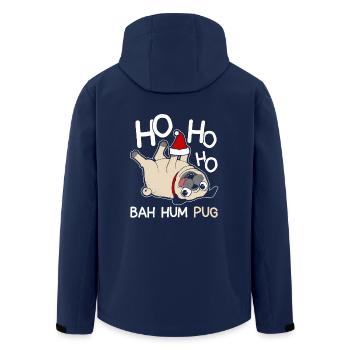 Lustiges Mops-Weihnachtst-shirt - Recycelte Männer Softshell-Jacke von Stanley/Stella - Navy - Hinten - AI Model Male 185 light (185cm)