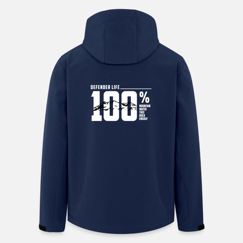 Defender 110 Life! 4x4 Offroad Fan Geschenk - Recycelte Männer Softshell-Jacke von Stanley/Stella - Navy