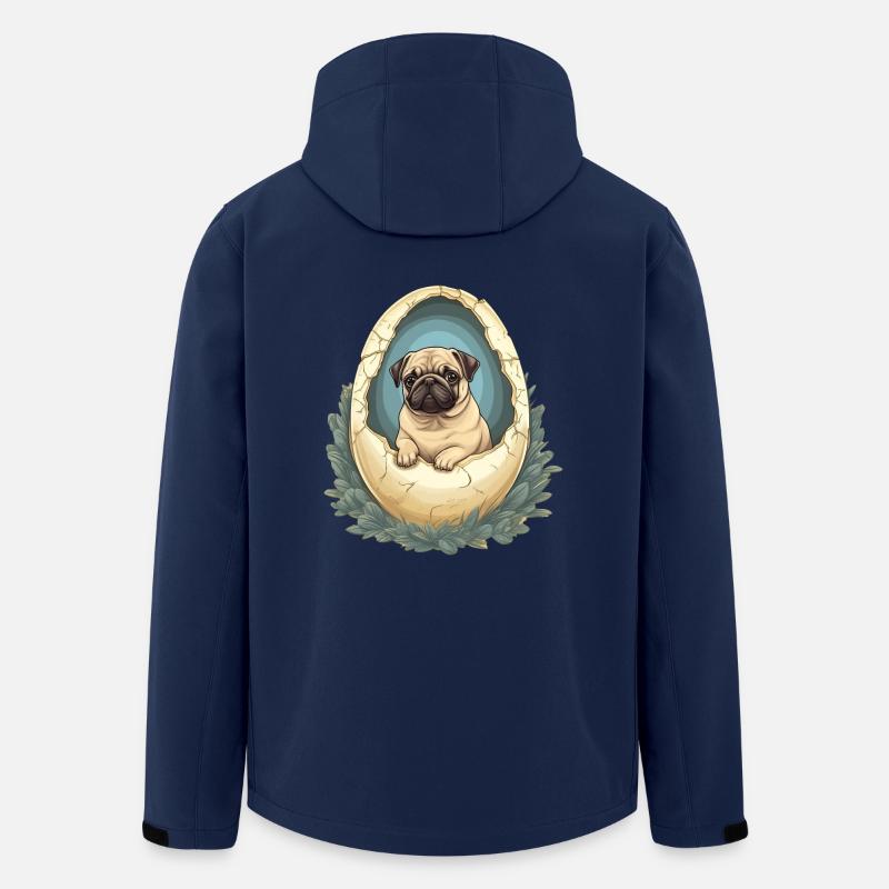 Carlin Hatches de Eggshell - Mignon - Veste softshell homme en polyester recyclé Stanley/Stella - marine