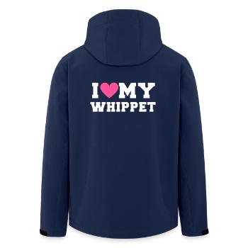 I love my Whippet - Recycelte Männer Softshell-Jacke von Stanley/Stella - Navy - Hinten - AI Model Male 185 light (185cm)