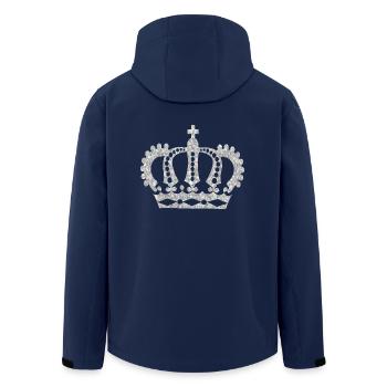 crown crown koenig king castle castle tower burg2 - Men’s Recycled Softshell Jacket by Stanley/Stella - navy - Back - AI Model Male 185 light (185cm)