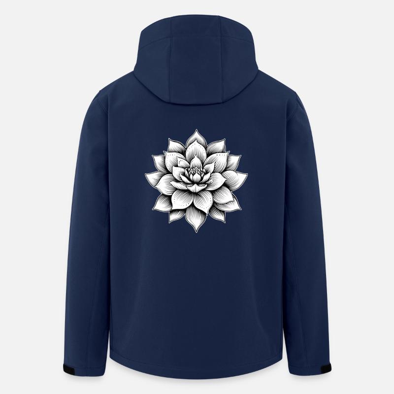 Fleur de lotus - Veste softshell homme en polyester recyclé Stanley/Stella - marine