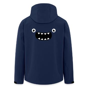 Funny Monster Face - Recycelte Männer Softshell-Jacke von Stanley/Stella - Navy - Hinten - AI Model Male 185 light (185cm)