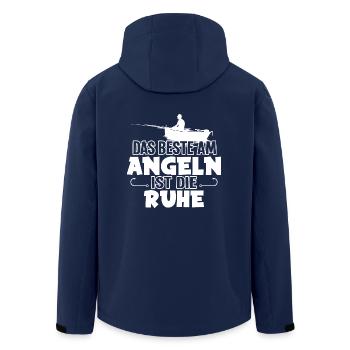 Für Fischer und Angler ist das Angeln das Hobby - Recycelte Männer Softshell-Jacke von Stanley/Stella - Navy - Hinten - AI Model Male 185 light (185cm)