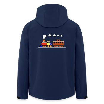eisenbahn zug tram train railroad railway locomoti - Recycelte Männer Softshell-Jacke von Stanley/Stella - Navy - Hinten - AI Model Male 185 light (185cm)