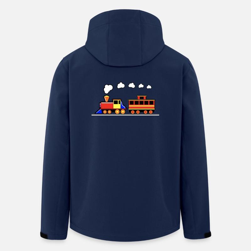 eisenbahn zug tram train railroad railway locomoti - Recycelte Männer Softshell-Jacke von Stanley/Stella - Navy