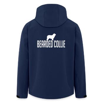 BEARDED COLLIE Hunderasse - Recycelte Männer Softshell-Jacke von Stanley/Stella - Navy - Hinten - AI Model Male 185 light (185cm)