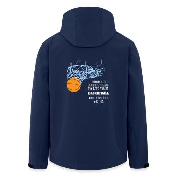 sport de basket-ball chemise - drôle passe-temps en disant - Veste softshell homme en polyester recyclé Stanley/Stella - marine - Dos - AI Model Male 185 light (185cm)