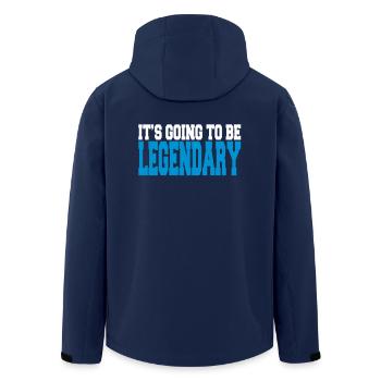 it's going to be legendary II 2c - Recycelte Männer Softshell-Jacke von Stanley/Stella - Navy - Hinten - AI Model Male 185 light (185cm)