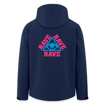 rave 4 - Men’s Recycled Softshell Jacket by Stanley/Stella - navy - Back - AI Model Male 185 light (185cm)