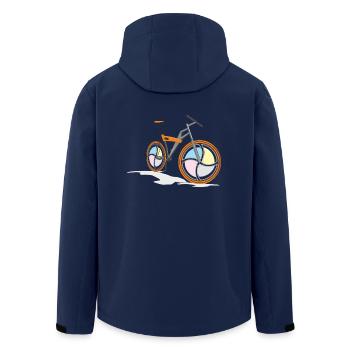 montagne vélo vélo VTT cycliste vélo - Veste softshell homme en polyester recyclé Stanley/Stella - marine - Dos - AI Model Male 185 light (185cm)