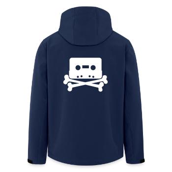 Cassette skull - Men’s Recycled Softshell Jacket by Stanley/Stella - navy - Back - AI Model Male 185 light (185cm)