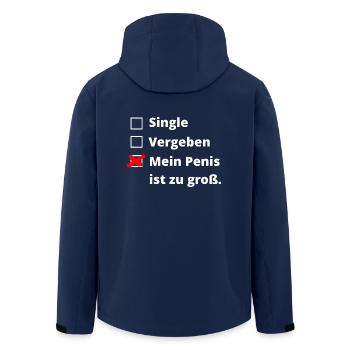 Penis zu groß - Recycelte Männer Softshell-Jacke von Stanley/Stella - Navy - Hinten - AI Model Male 185 light (185cm)