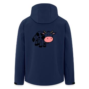 cow - Men’s Recycled Softshell Jacket by Stanley/Stella - navy - Back - AI Model Male 185 light (185cm)