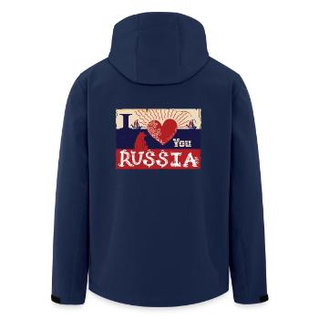 I love you Russia - Recycelte Männer Softshell-Jacke von Stanley/Stella - Navy - Hinten - AI Model Male 185 light (185cm)