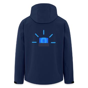 Blaulicht Martinshorn Polizei Feuerwehr - Recycelte Männer Softshell-Jacke von Stanley/Stella - Navy - Hinten - AI Model Male 185 light (185cm)
