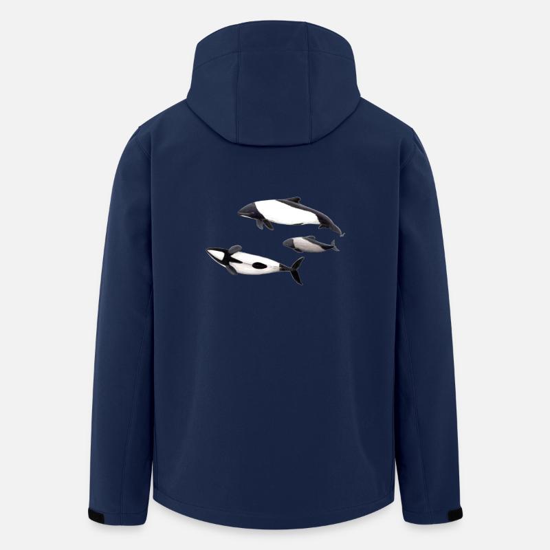 Commersons Delfin - Tonina - Commersons delfin - Softshelljacka herr i återvunnen polyester Discoverer Stanley/Stella - marinblått
