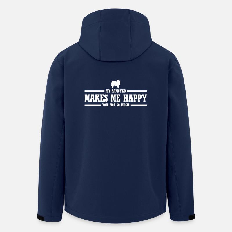 SAMOYED makes me happy - Recycelte Männer Softshell-Jacke von Stanley/Stella - Navy
