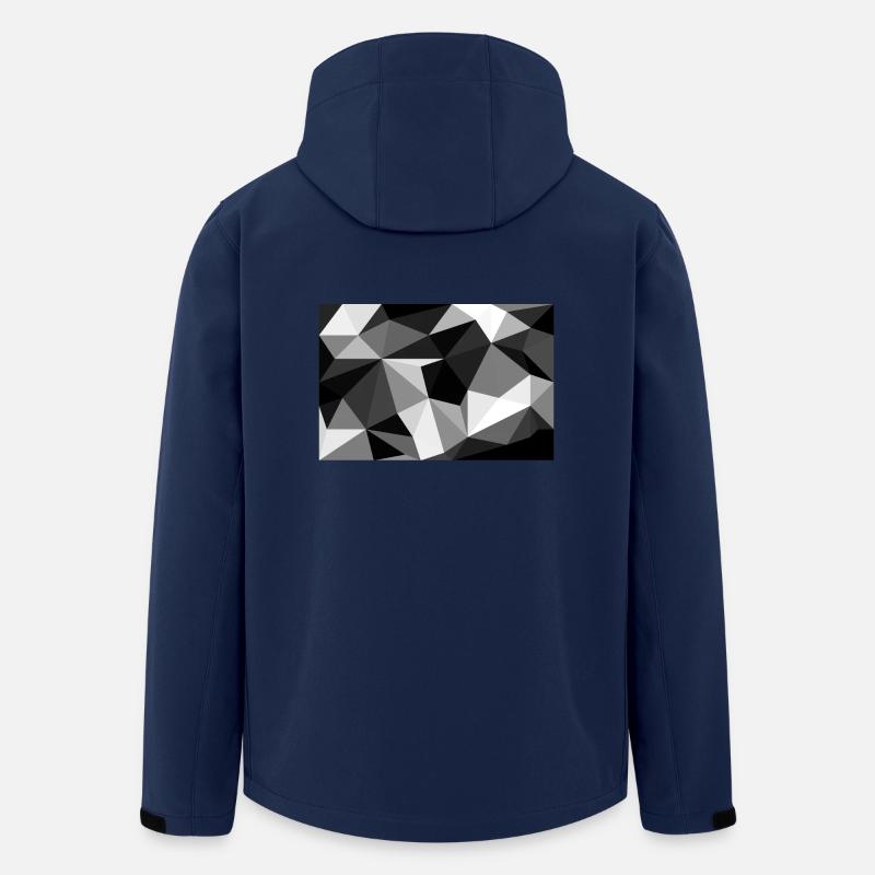 Polygon noir et blanc - Veste softshell homme en polyester recyclé Stanley/Stella - marine