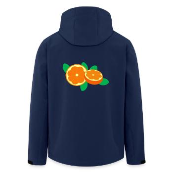 Orange Obst Frucht Frisch Gesund Geschenkidee - Recycelte Männer Softshell-Jacke von Stanley/Stella - Navy - Hinten - AI Model Male 185 light (185cm)
