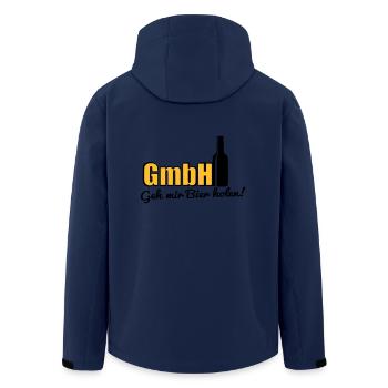 geh mir bier holen, handwerker, lustig, handwerker - Recycelte Männer Softshell-Jacke von Stanley/Stella - Navy - Hinten - AI Model Male 185 light (185cm)