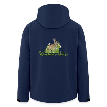 Frohe Ostern - Recycelte Männer Softshell-Jacke von Stanley/Stella - Navy - Hinten - AI Model Male 185 light (185cm)
