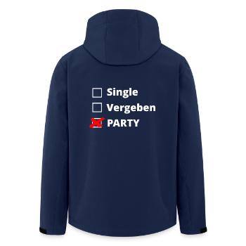 Party - Recycelte Männer Softshell-Jacke von Stanley/Stella - Navy - Hinten - AI Model Male 185 light (185cm)