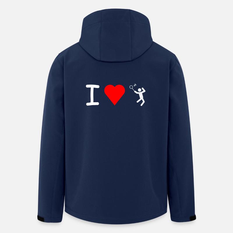 J'adore Badminton - Veste softshell homme en polyester recyclé Stanley/Stella - marine