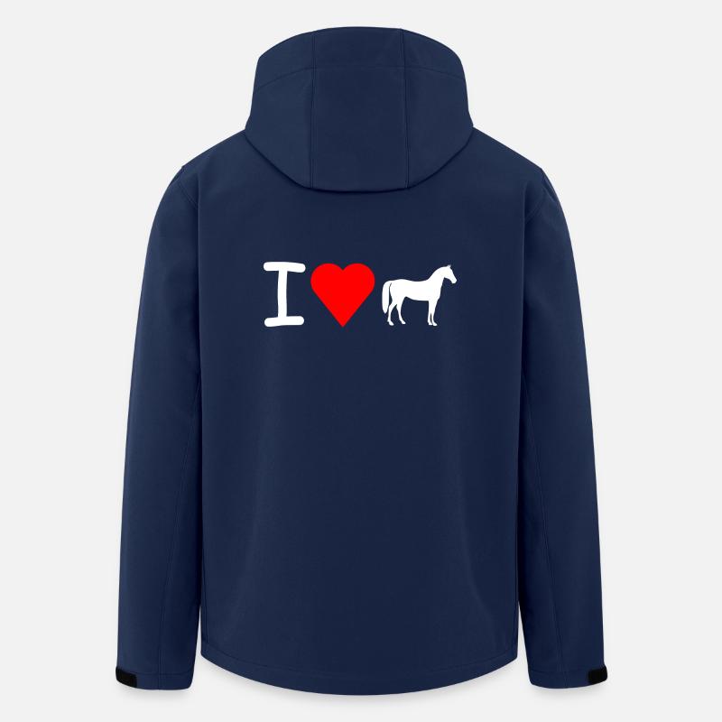 I love Pferde - Men’s Recycled Softshell Jacket by Stanley/Stella - navy