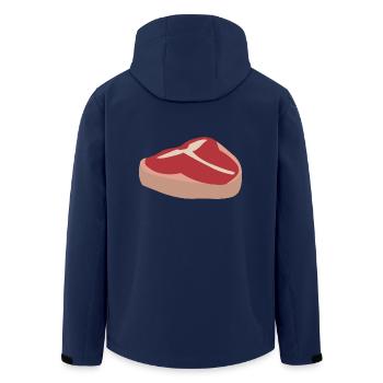 Saftiges Fleisch - Recycelte Männer Softshell-Jacke von Stanley/Stella - Navy - Hinten - AI Model Male 185 light (185cm)
