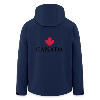 Canada Ottawa Maple Leaf Maple Leaf Canada America - Men’s Recycled Softshell Jacket by Stanley/Stella - navy - Back - AI Model Male 185 light (185cm)
