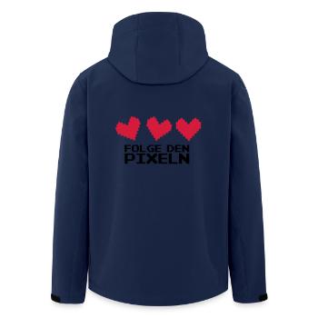 Folge den Pixeln! 8-Bit Retro - Recycelte Männer Softshell-Jacke von Stanley/Stella - Navy - Hinten - AI Model Male 185 light (185cm)
