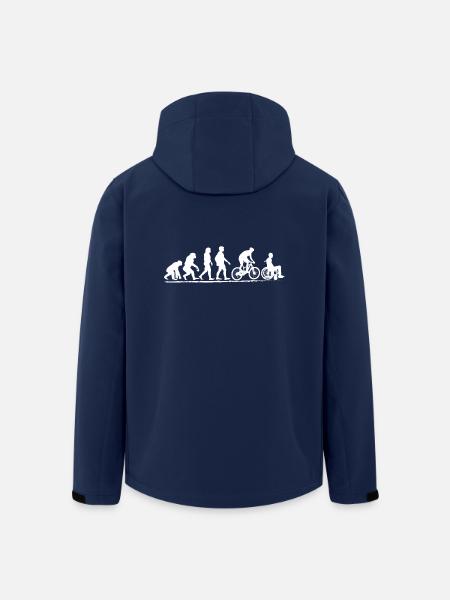 Lustiges Fahrrad Tshirt Mountainbike Evolution - Recycelte Männer Softshell-Jacke von Stanley/Stella - Navy