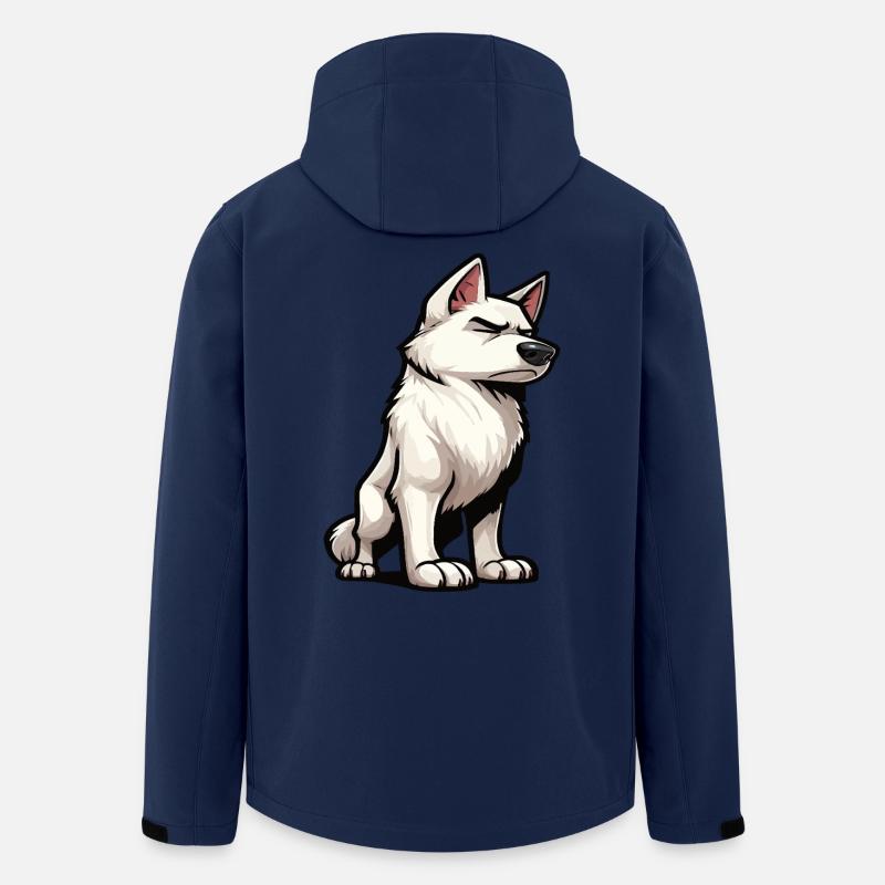 White Shepherd Shepherd Shepherd Dogs - Men’s Recycled Softshell Jacket by Stanley/Stella - navy