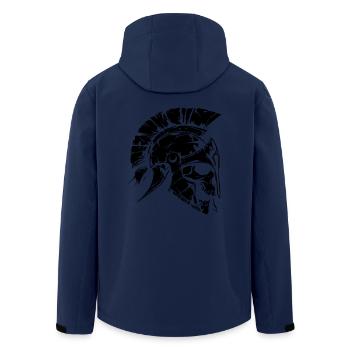 Sparta Skull 01 - Men’s Recycled Softshell Jacket by Stanley/Stella - navy - Back - AI Model Male 185 light (185cm)
