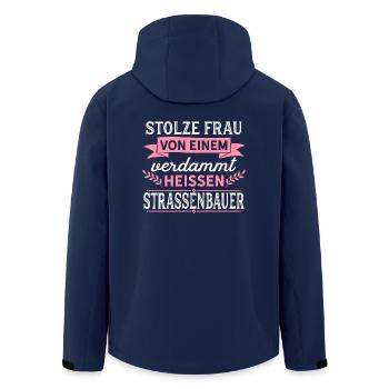 Strassenbauer - Stolze Frau - Geschenk - Recycelte Männer Softshell-Jacke von Stanley/Stella - Navy - Hinten - AI Model Male 185 light (185cm)
