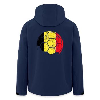 Belgium Soccer Ball Fußball - Recycelte Männer Softshell-Jacke von Stanley/Stella - Navy - Hinten - AI Model Male 185 light (185cm)