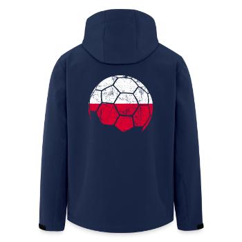 Poland Soccer Ball Fußball - Recycelte Männer Softshell-Jacke von Stanley/Stella - Navy - Hinten - AI Model Male 185 light (185cm)
