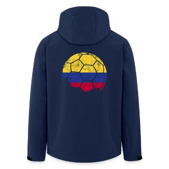 Colombia Soccer Ball Fußball - Recycelte Männer Softshell-Jacke von Stanley/Stella - Navy - Hinten - AI Model Male 185 light (185cm)