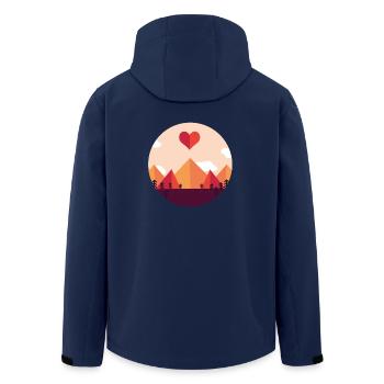 Wanderlust Naturverbunden - Men’s Recycled Softshell Jacket by Stanley/Stella - navy - Back - AI Model Male 185 light (185cm)