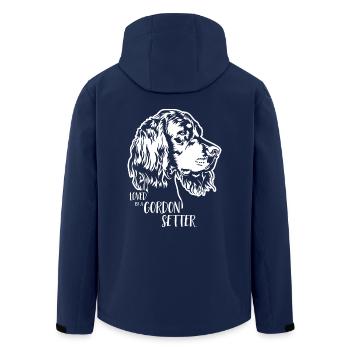 Loved by a Gordon Setter Dog Wilsigns - Men’s Recycled Softshell Jacket by Stanley/Stella - navy - Back - AI Model Male 185 light (185cm)