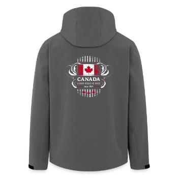Flagge Fahne Canada Kanada Ahorn maple leaf 2 - Recycelte Männer Softshell-Jacke von Stanley/Stella - Anthrazit - Hinten - AI Model Male 185 light (185cm)