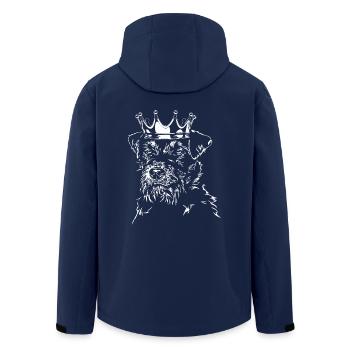 DEUTSCHER JAGDTERRIER Krone Hund Jagdhund Wilsigns - Recycelte Männer Softshell-Jacke von Stanley/Stella - Navy - Hinten - AI Model Male 185 light (185cm)