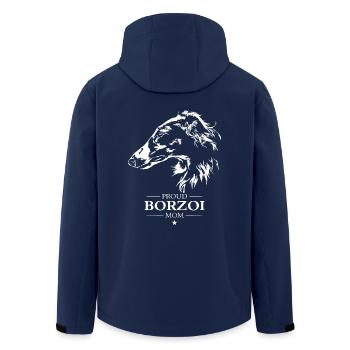 Barzoï Maman Chien Chien Barzoï Wilsignes - Veste softshell homme en polyester recyclé Stanley/Stella - marine - Dos - AI Model Male 185 light (185cm)