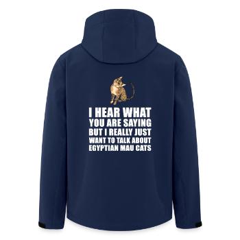 Egyptian Mau Cat Cute Gift - Men’s Recycled Softshell Jacket by Stanley/Stella - navy - Back - AI Model Male 185 light (185cm)