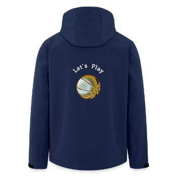 Basketball Shirt - Let's Play Basketball - Men’s Recycled Softshell Jacket by Stanley/Stella - navy - Back - AI Model Male 185 light (185cm)
