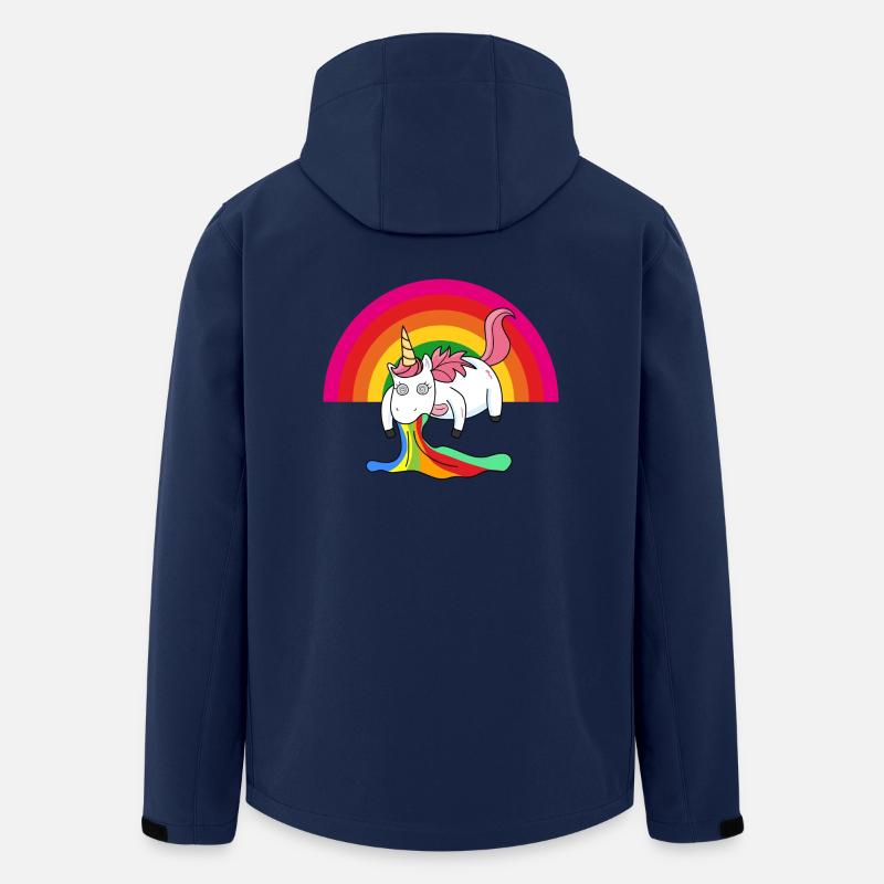 Kotzendes Einhorn Regenbogen - Recycelte Männer Softshell-Jacke von Stanley/Stella - Navy