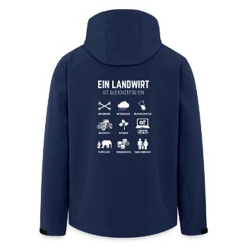 Farmer T-shirts Drôle Cadeaux Farmer Farmers - Veste softshell homme en polyester recyclé Stanley/Stella - marine - Dos - AI Model Male 185 light (185cm)